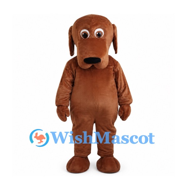 Dog Mascot Costume in Brown with Drooping Ears