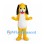 Dog Mascot Costume in Yellow with Black Ears and White Belly