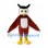Owl Mascot Costume in Brown with White Chest and Yellow Feet