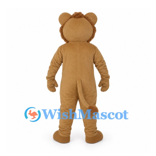 Lioness Mascot Costume in Tan with White Neck Ruff