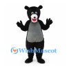 Bear Mascot Costume in Black with Gray Belly