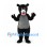 Bear Mascot Costume in Black with Gray Belly