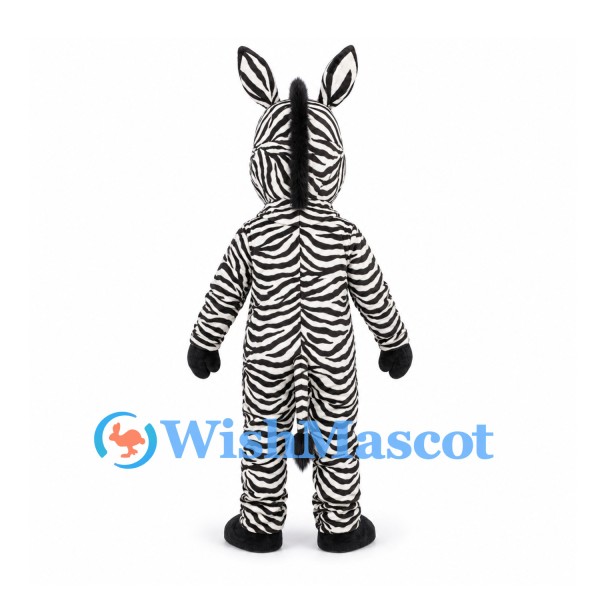 Zebra Mascot Costume with Black and White Stripes