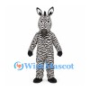 Zebra Mascot Costume with Black and White Stripes