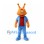 Alien Mascot Costume in Orange with Blue Outfit
