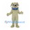 Bulldog Mascot Costume in Cream with Blue Studded Collar