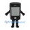 Mobile Phone Mascot Costume in Black with Gray Screen