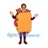 Sandwich Mascot Costume with Layered Filling and Brown Bread