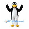 Penguin Mascot Costume in Black and White with Yellow Bill