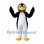 Penguin Mascot Costume in Black and White with Yellow Bill