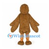Brown Bird Mascot Costume with Yellow Beak and Wide Wings