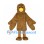 Brown Bird Mascot Costume with Yellow Beak and Wide Wings