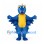 Dragon Mascot Costume in Blue with Yellow Belly and Broad Wings