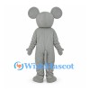 Mouse Mascot Costume in Gray with White Belly and Pink Ears