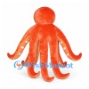 Octopus Mascot Costume in Orange with Long Spotted Tentacles
