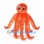 Octopus Mascot Costume in Orange with Long Spotted Tentacles