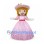 Girl Mascot Costume with Pink Gown and Wide Brim Hat