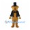 Bear Mascot Costume with Black Top Hat and Tailcoat