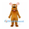 Dog Mascot Costume in Brown with Blue Collar