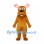 Dog Mascot Costume in Brown with Blue Collar