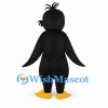 Penguin Mascot Costume with Black Head Tuft and Yellow Bill