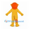 Lion Mascot Costume in Yellow with Orange Mane