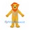 Lion Mascot Costume in Yellow with Orange Mane