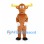 Moose Mascot Costume in Brown with Broad Yellow Antlers