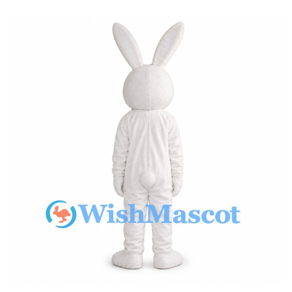 Rabbit Mascot Costume in White with Pink Nose