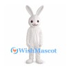 Rabbit Mascot Costume in White with Pink Nose