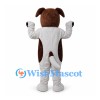 Dog Mascot Costume in Brown and White with Large Paws