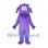 Dog Mascot Costume in Purple with White Muzzle