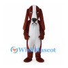 Basset Hound Mascot Costume in Brown with Long Drooping Ears