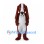 Basset Hound Mascot Costume in Brown with Long Drooping Ears