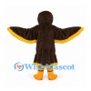Eagle Mascot Costume in Brown with Yellow Beak and Wing Trim