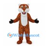 Tiger Mascot Costume in Orange with White Chest and Black Stripes