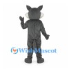 Wolf Mascot Costume in Dark Gray with White Belly