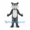 Wolf Mascot Costume in Dark Gray with White Belly