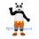 Panda Mascot Costume with Orange Martial Arts Pants