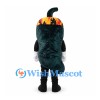 Chili Pepper Mascot Costume in Dark Green with Flame Headband
