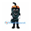 Chili Pepper Mascot Costume in Dark Green with Flame Headband