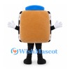 Toaster Mascot Costume in Brown with Blue Top