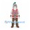 Roman Soldier Mascot Costume with Silver Helmet and Red Armor