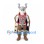 Viking King Mascot Costume with Horned Helmet and Long Cape