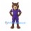 Bear Mascot Costume with Purple Sports Uniform