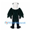 Bald Eagle Mascot Costume with Dark Green Wings and White Head