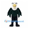 Bald Eagle Mascot Costume with Dark Green Wings and White Head