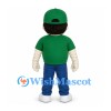 Boy Mascot Costume with Green Shirt and Cap