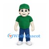 Boy Mascot Costume with Green Shirt and Cap