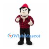 Lumberjack Mascot Costume with Red Checked Shirt and Hat